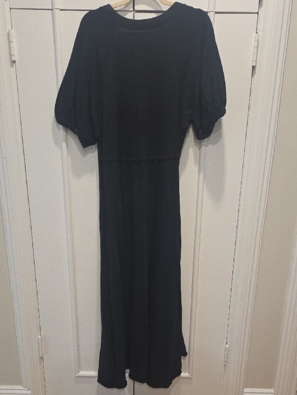 Free People Black Puff-Sleeve Maxi Dress - Picture 6 of 6